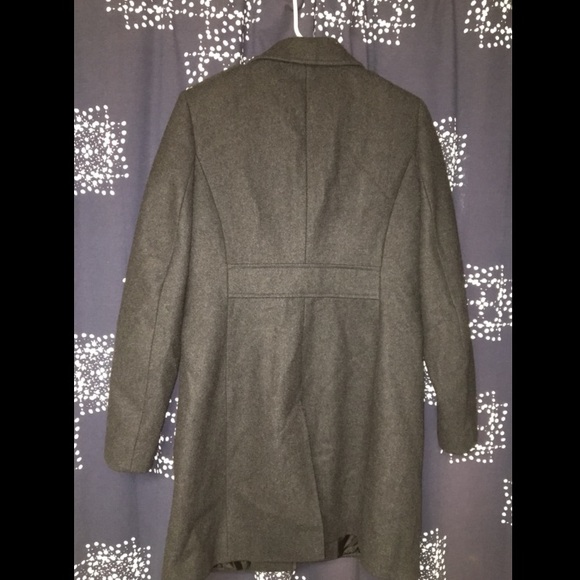 Gray Michael Kors Long Pea Coat with Gold hardware - Picture 6 of 8